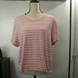 Rebellious One | Striped Unfinished Crop Top